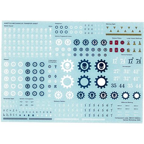 adeptus mechanicus metalica transfer sheet|Adeptus Mechanicus Transfer Sheet for Warhammer .